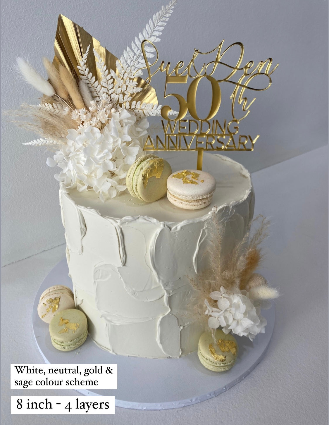 2 Custom Names and Any Year Wedding Anniversary Cake Topper - Etsy