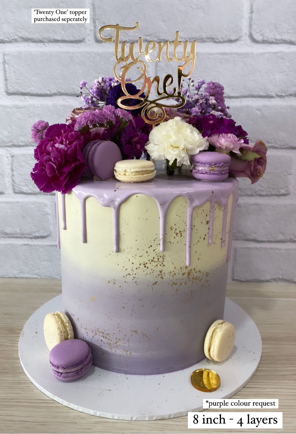 Violet Color Cake With Tulips Of Chocolate On A Black Background Stock  Photo, Picture and Royalty Free Image. Image 87168674.