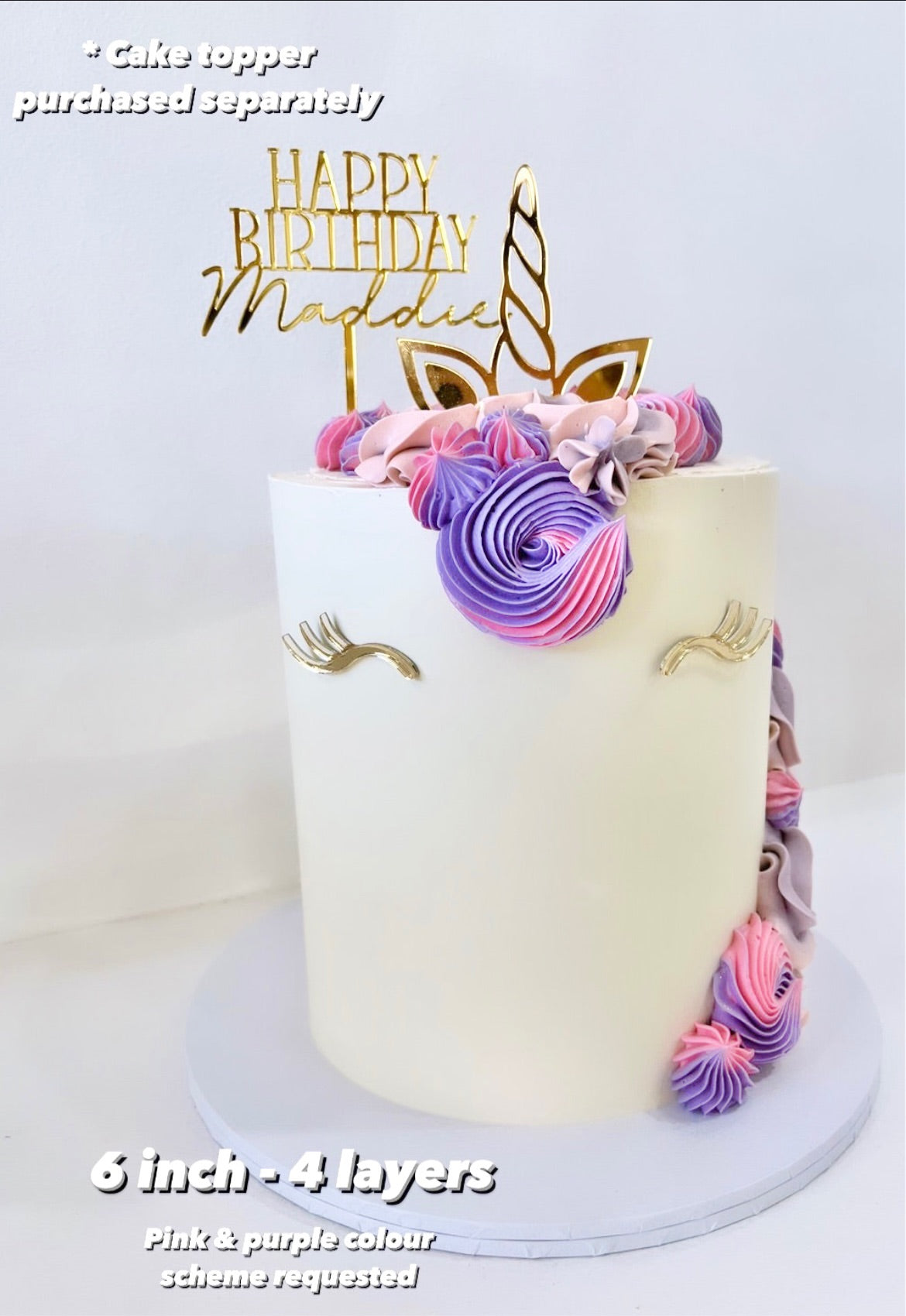 Rainbow Unicorn Cake Topper Kids Girl Birthday Party DIY Decoration – Bennys